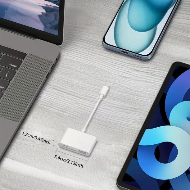 3-In-1 USB C Card Reader for 5 Pro, iPad, Mac, MacBook, Android, PCs