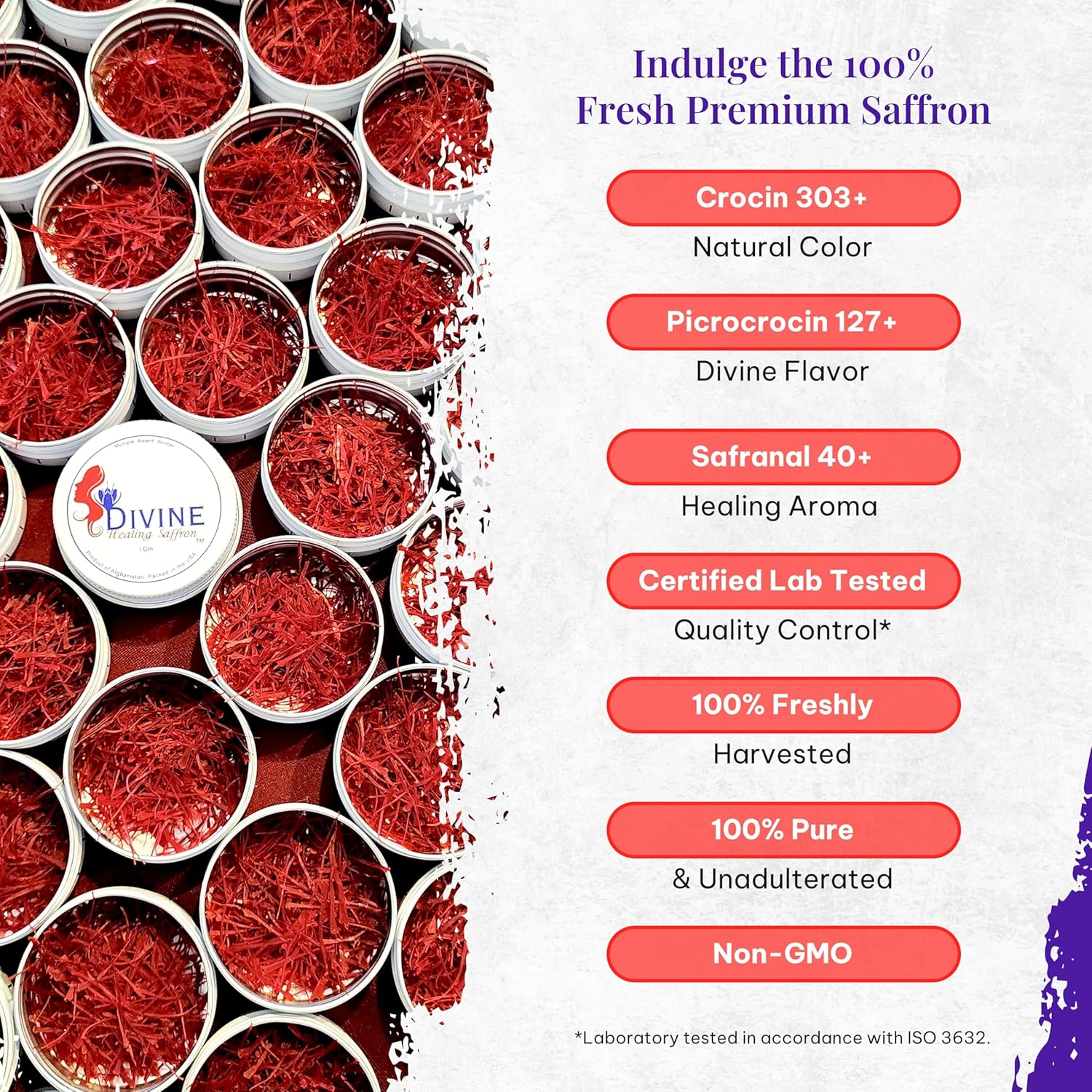 1g Saffron Threads - 100% Pure Saffron from Afghanistan - Award Winning!