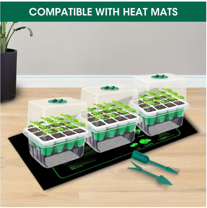 5 pack Kit! Seed Starter Trays with Grow Lights! Germinate Like a Pro