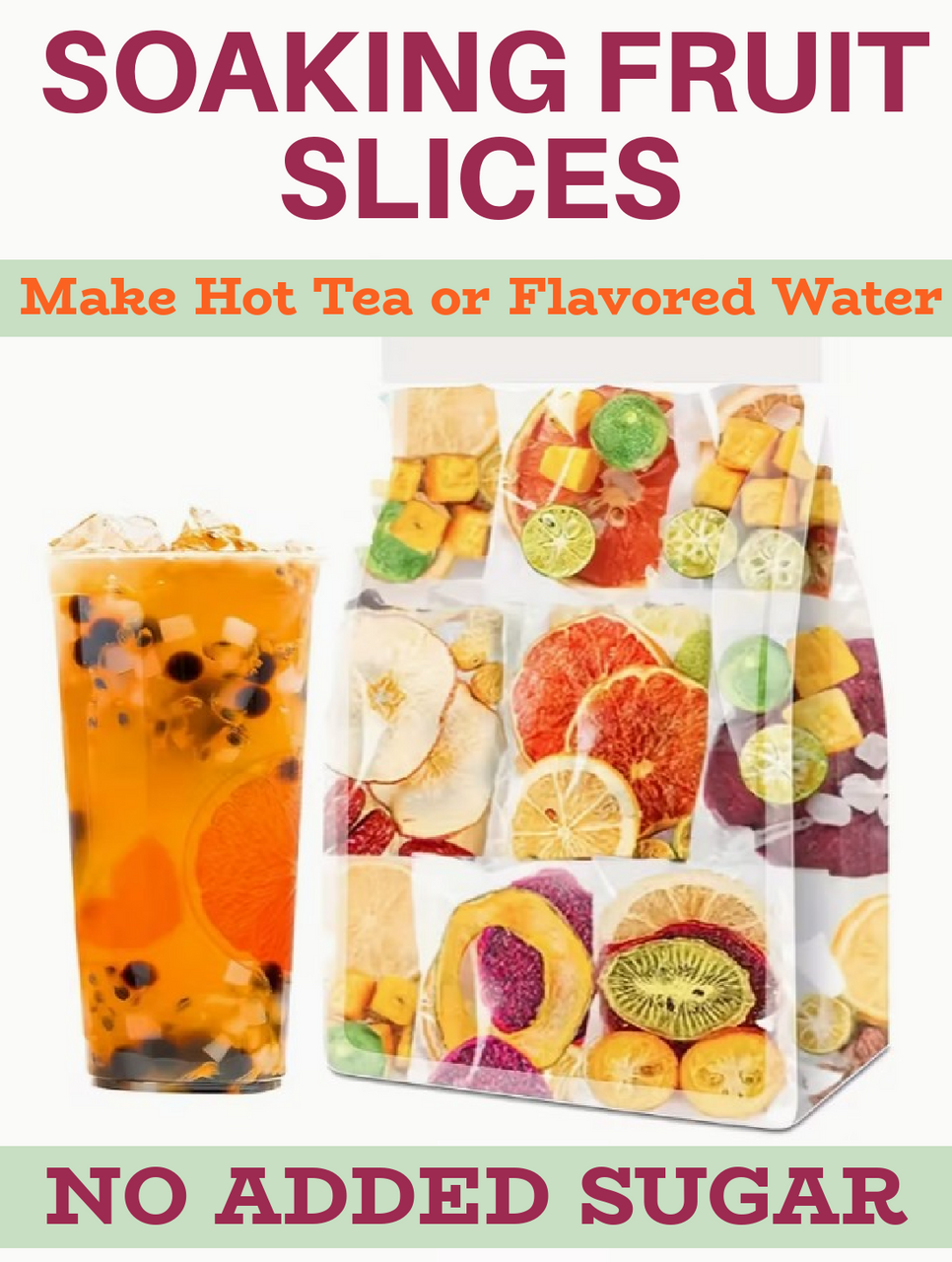 915pc Soaking Fruit! Make Flavored Water & Tea Using WHOLE FOODS - NO SUGAR (A-1-2)