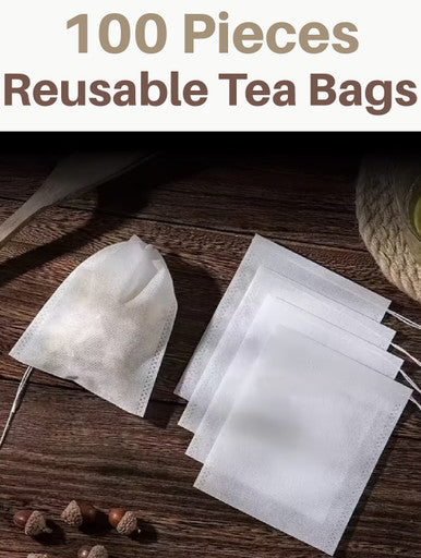 100pc REUSABLE Loose Tea Bags (A-1-4)
