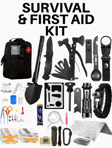 Survival & First Aid Kit - All-in-One Outdoor Emergency Gear (A-1-3)
