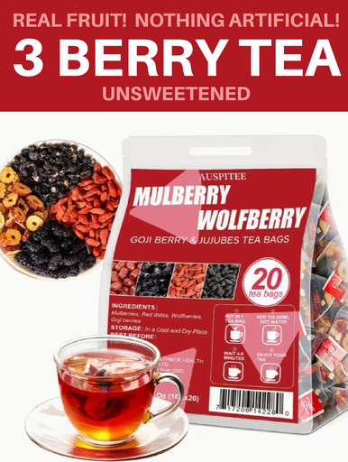 20pc Mulberry, Wolf & Goji Berry + Red Dates TEA - NOTHING ARTIFICIAL (A-1-2)