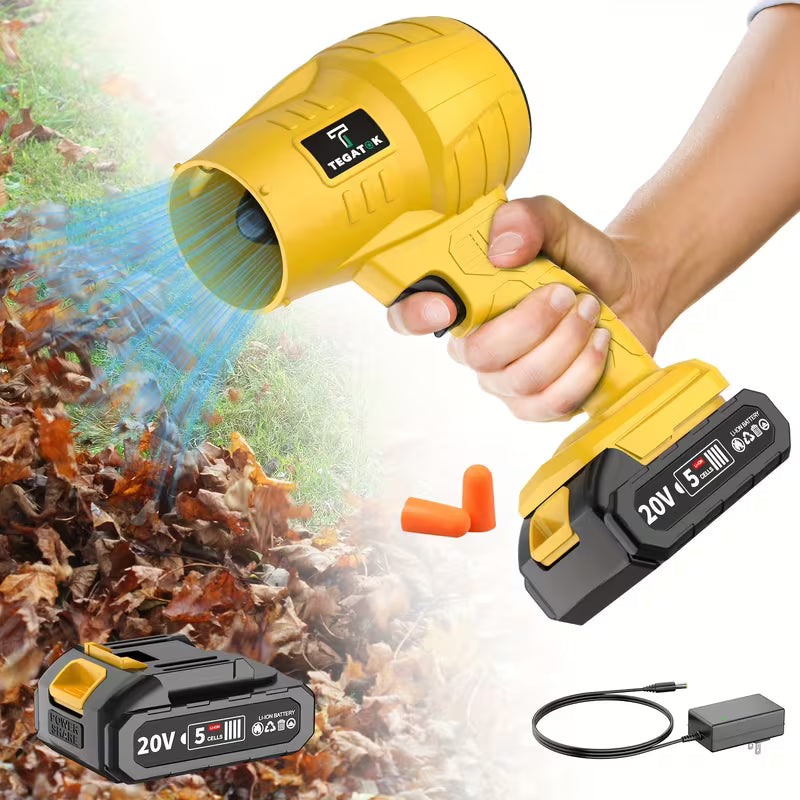 Turbo Blower Electric Cordless Blower - Leaves, Sawdust, Dirt, Seeds, You Name It!
