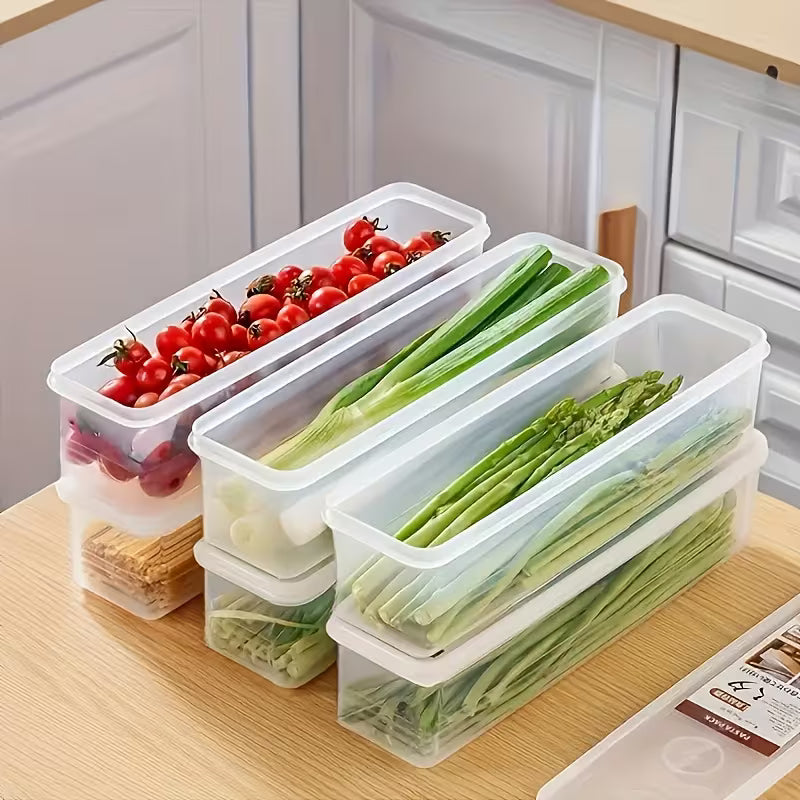 6pc Set of Long Narrow Food Storage Containers - Asparagus, Fresh Herbs, Noodles & More