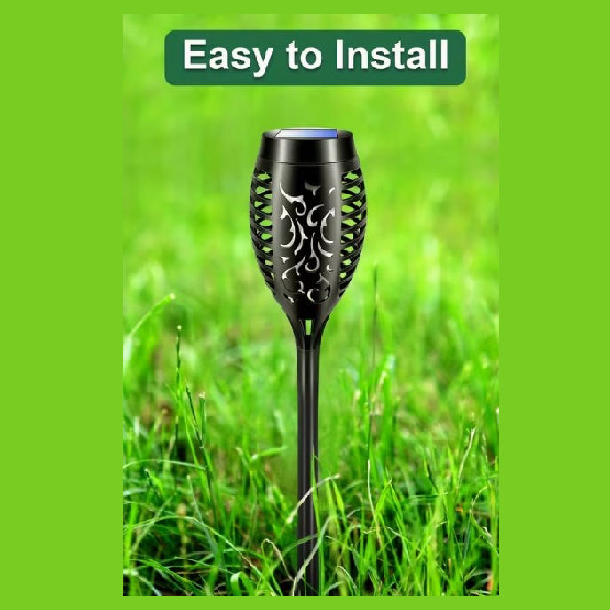 8 Pack Twinkling 16" SOLAR LIGHTS for Pathway & Yard Multi-Color