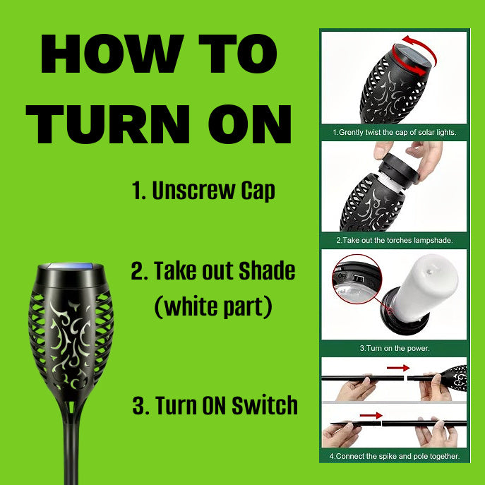 8 Pack Twinkling 16" SOLAR LIGHTS for Pathway & Yard Multi-Color