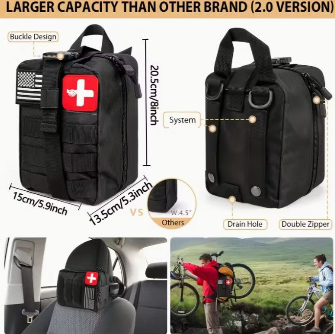 Survival & First Aid Kit - All-in-One Outdoor Emergency Gear (A-1-3)