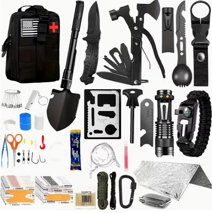 Survival & First Aid Kit - All-in-One Outdoor Emergency Gear (A-1-3)