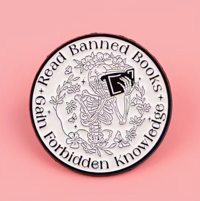 FUNDRAISER: Forbidden Knowledge: Banned Books Shirt Lapel Pin Jewelry