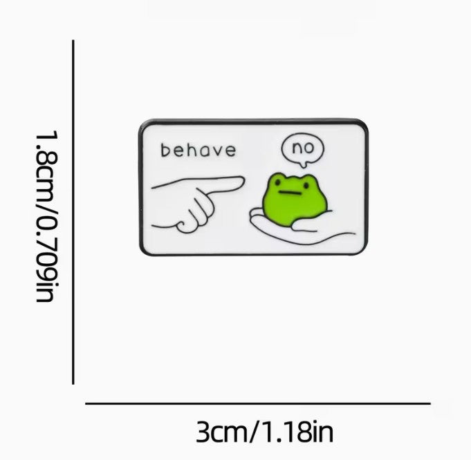 FUNDRAISER: Bad Frog that Misbehaves Button Lapel Pin