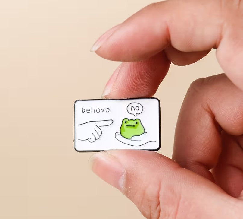 FUNDRAISER: Bad Frog that Misbehaves Button Lapel Pin