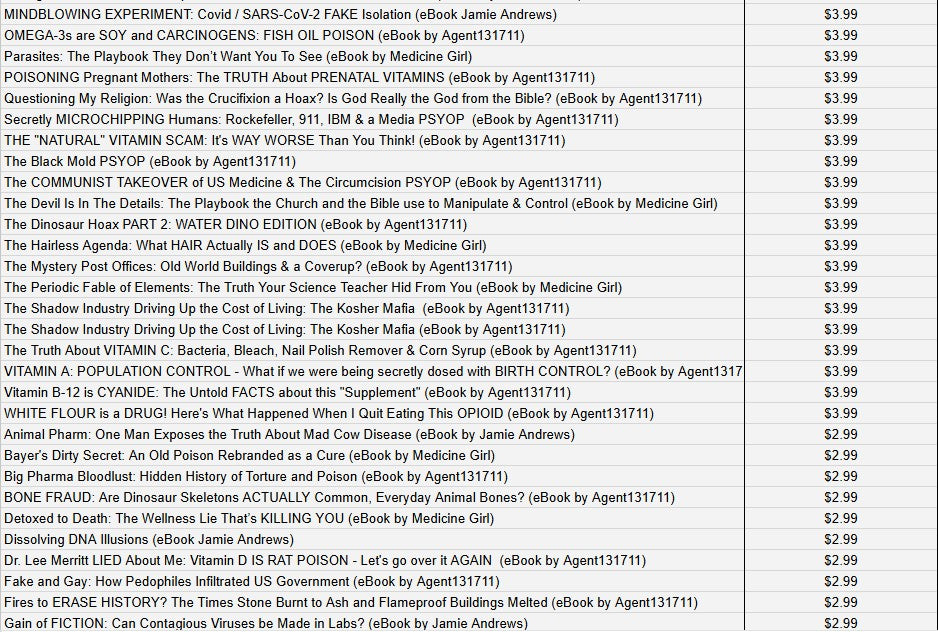 BUY THE LIBRARY! 185 eBooks by Agent131711, Medicine Girl, Jamie Andrews, Barcelo & More