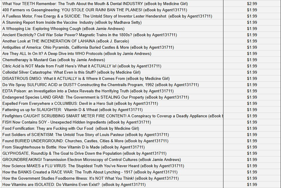 BUY THE LIBRARY! 185 eBooks by Agent131711, Medicine Girl, Jamie Andrews, Barcelo & More