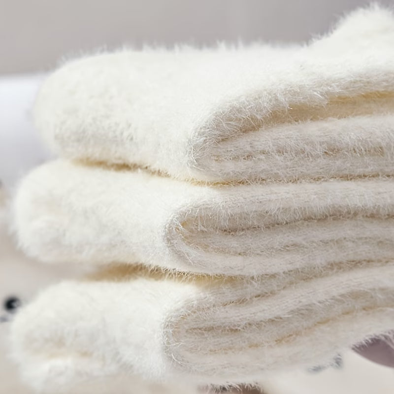 5 Pairs Womens CASHMERE Blend Socks - Black, White, Pink Size Small-Medium