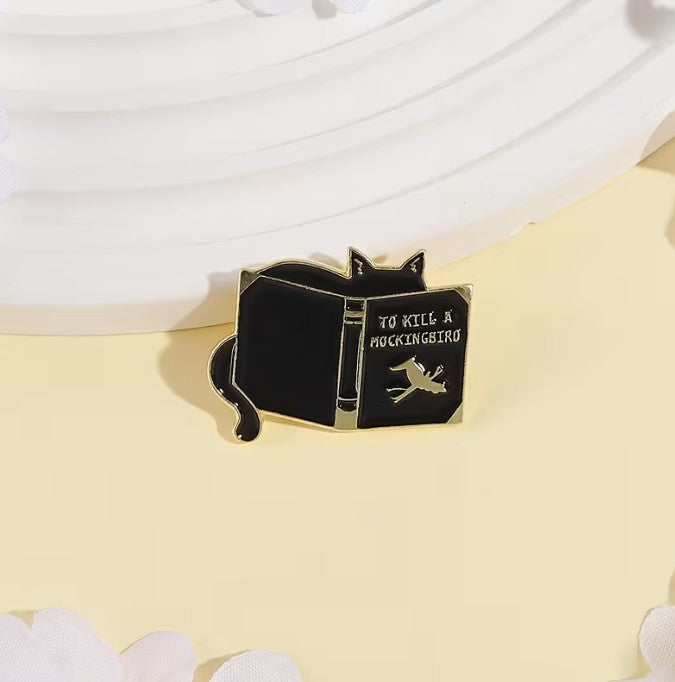 FUNDRAISER: Cat How to Kill a Mockingbird Shirt Lapel Pin Jewelry
