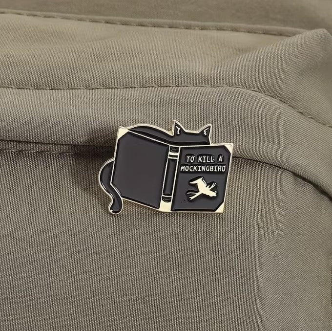 FUNDRAISER: Cat How to Kill a Mockingbird Shirt Lapel Pin Jewelry