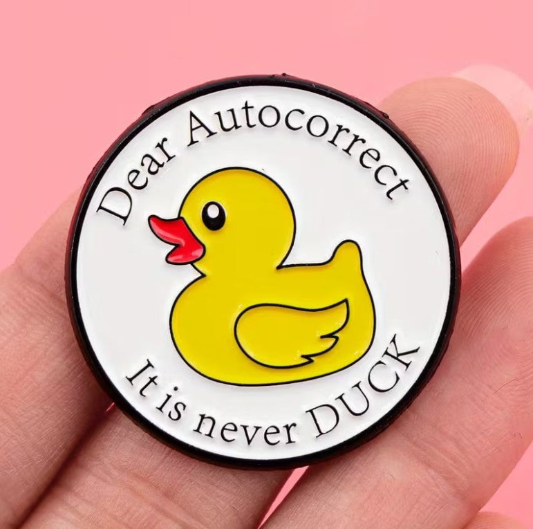 FUNDRAISER: Ducking Autocorrect Shirt Lapel Pin Jewelry
