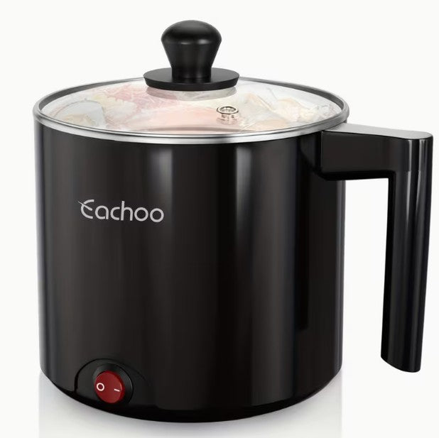 Electric Hot Pot with Steamer, 50.72oz Fast Cook Setting Non-Stick