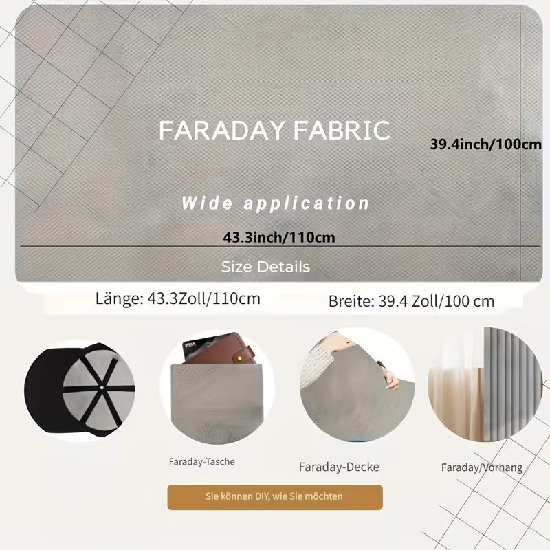 Large EMF Blocking Sheet / Protective Cloth - Stop Radiation / RFID Wifi EMI LF RF - 58" x 40"