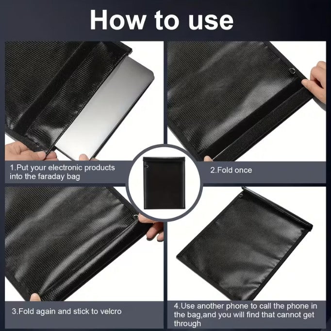 FARADAY RFID Signal Blocking Bag - 11" WATERPROOF