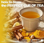 25pc 3-Ingredient Tea - Tumeric, Ginger & Cinnamon!  Caffeine Free NOTHING ARTIFICIAL (A-2-2)