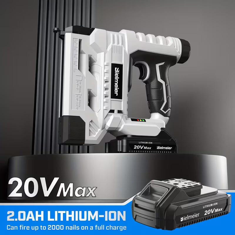 4V Cordless 2-in-1 Staple & Brad Nail Gun - Lightweight! Excellent for Seniors & Women