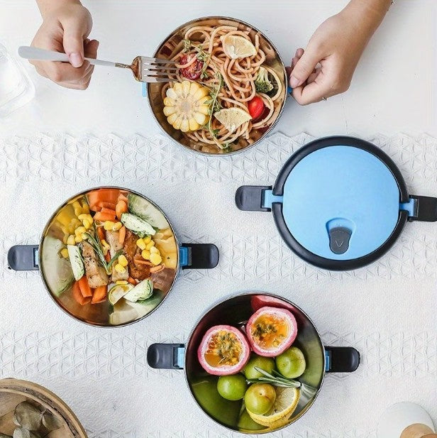 Thermos-Style Insulated Lunch Box Bowl STAINLESS STEEL Blue 12oz