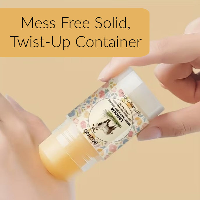 LANOLIN Hand and Foot Cream Mess-Free Solid in Twist-Up Container