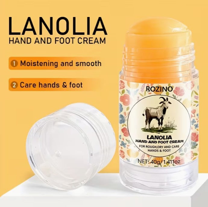 LANOLIN Hand and Foot Cream Mess-Free Solid in Twist-Up Container
