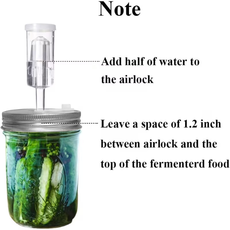 4-Pack! Mason Jar Fermentation Lids Kit for Wide Mouth Jars