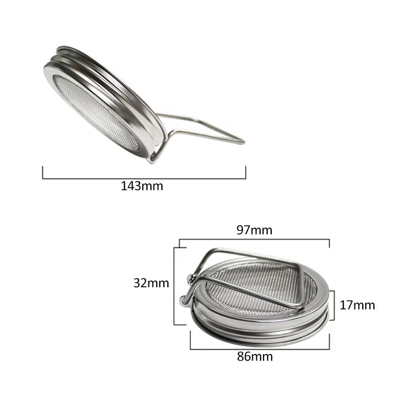 Mason Jar SPROUTING LID with Stand for Wide Mouth Jars Stainless Steel Seed Germinating Screens