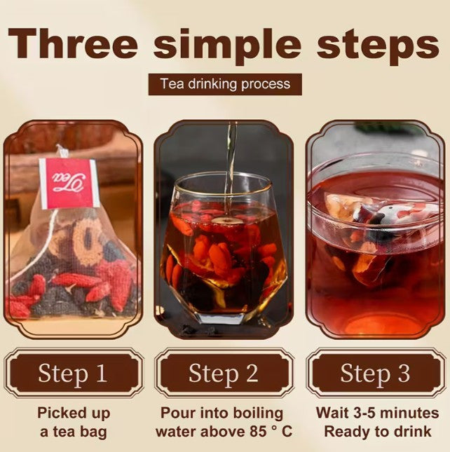 20pc Mulberry, Wolf & Goji Berry + Red Dates TEA - NOTHING ARTIFICIAL (A-1-2)