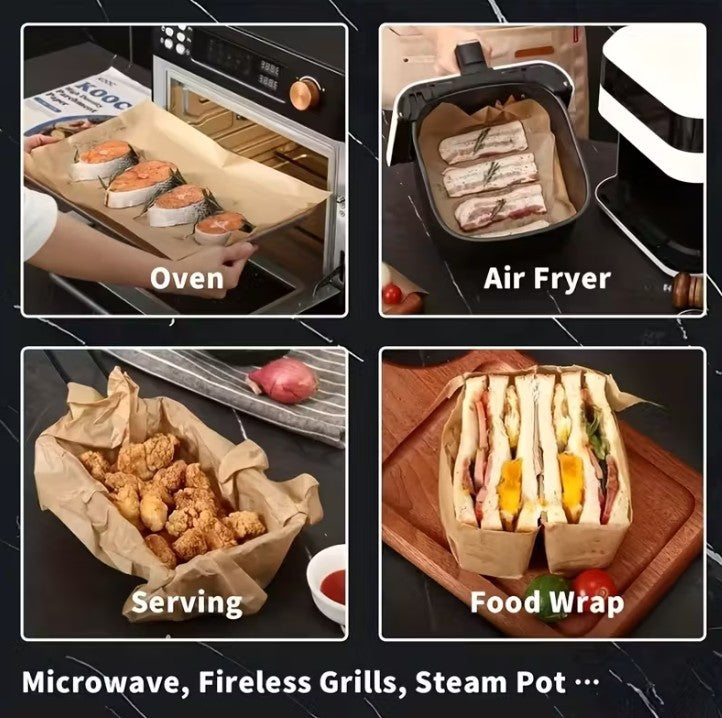 400 Sheets Parchment Paper UNBLEACHED Precut Oil-Proof 9"x13" (A-2-4)