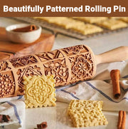 Damask Patterned Rolling Pin - Fantastic Gift Idea for Bakers!