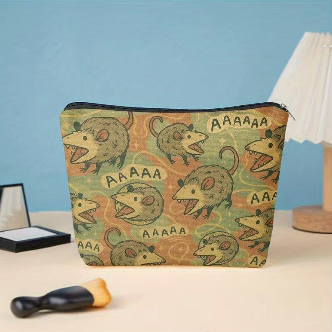 Lightweight Screaming Opossum Cosmetic / Travel Bag