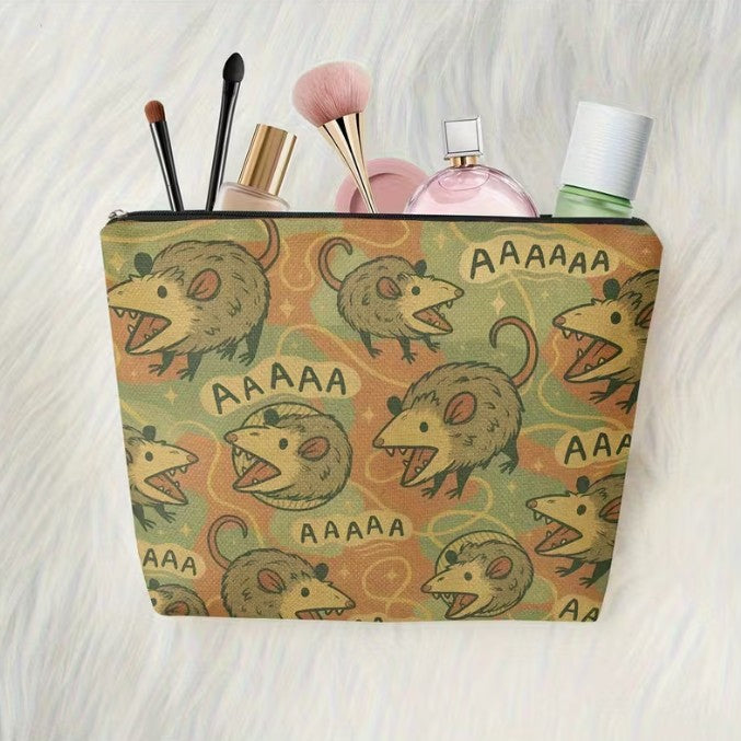 Lightweight Screaming Opossum Cosmetic / Travel Bag
