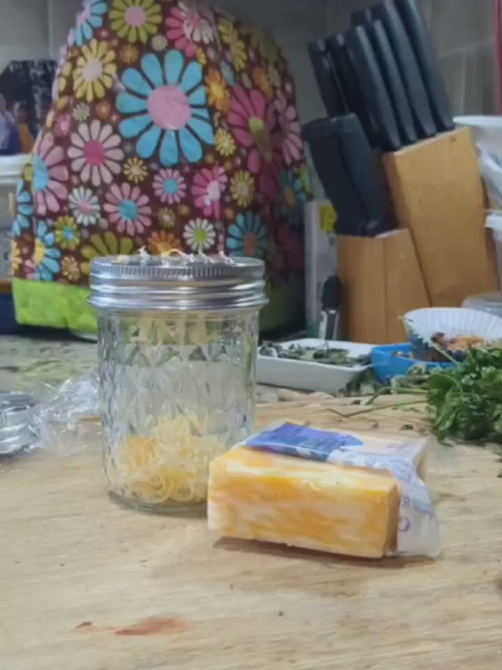 Load video: 2-Piece Set! Stainless Steel Mason Jar GRATER / ZESTER Cover Attachment Lids