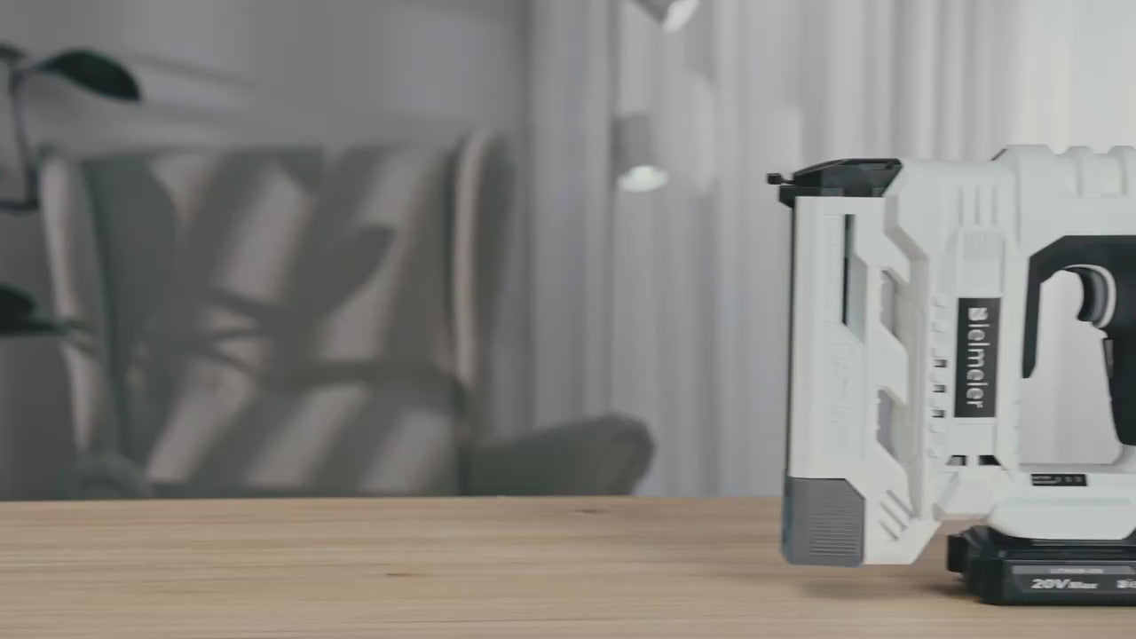 Load video: 4V Cordless 2-in-1 Staple &amp; Brad Nail Gun - Lightweight! Excellent for Seniors &amp; Women