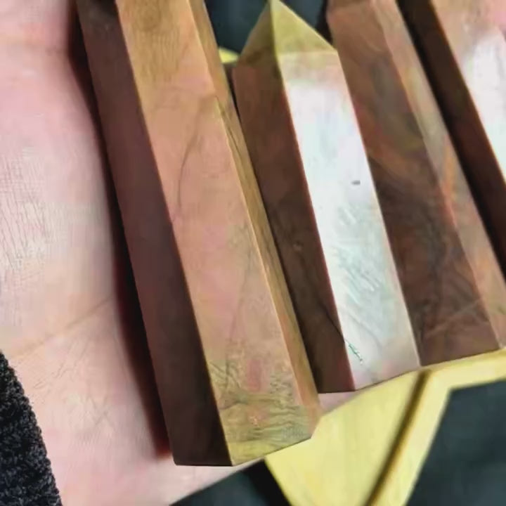 Load video: Rhodonite Tower 3" Grounding Stone, Higher Self, Trauma, Deeper Meaning