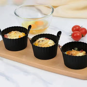 3 Pack AIR FRYER / Countertop Toaster Oven Silicone Ramekins  / Cupcake Baking Liners (A-1-1)