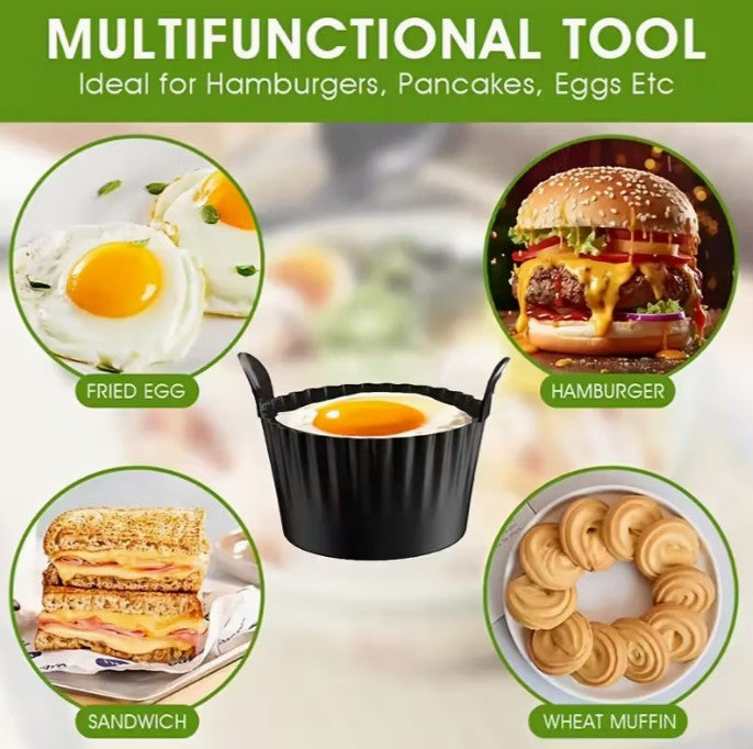 3 Pack AIR FRYER / Countertop Toaster Oven Silicone Ramekins  / Cupcake Baking Liners (A-1-1)