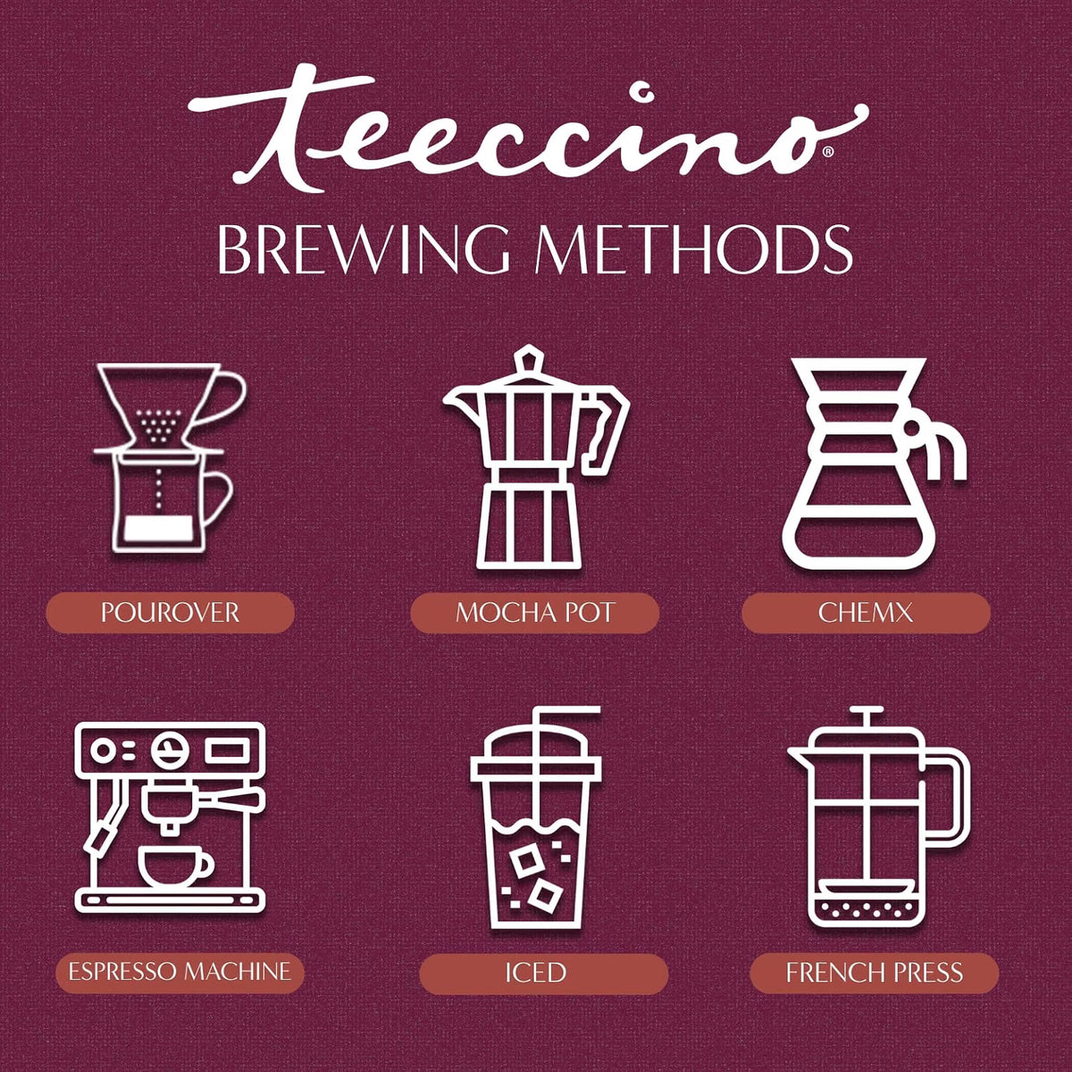 Teecino Raspberry Mocha CHICORY 11oz BREWS LIKE COFFEE Caffeine-Free & Acid-Free