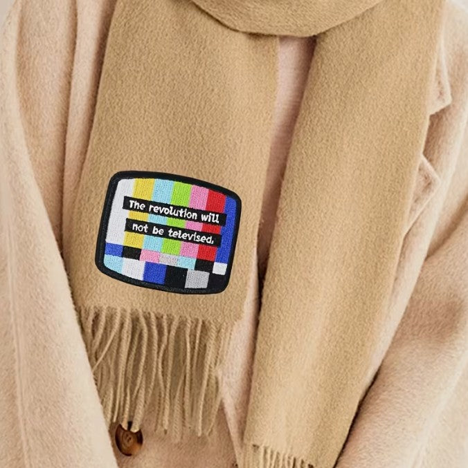 FUNDRAISER: THE REVOLUTION WILL NOT BE TELEVISED Patch 3" Iron-On
