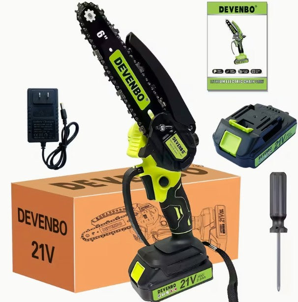 Wireless Lightweight Handheld Chainsaw for Branch, Log & Wood Trimming