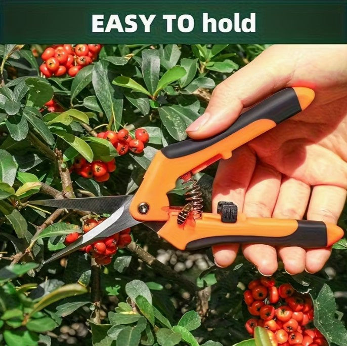 7pc Heavy-Duty Stainless Steel Gardening Pruning Shears Scissors + Tools (A-2-2)