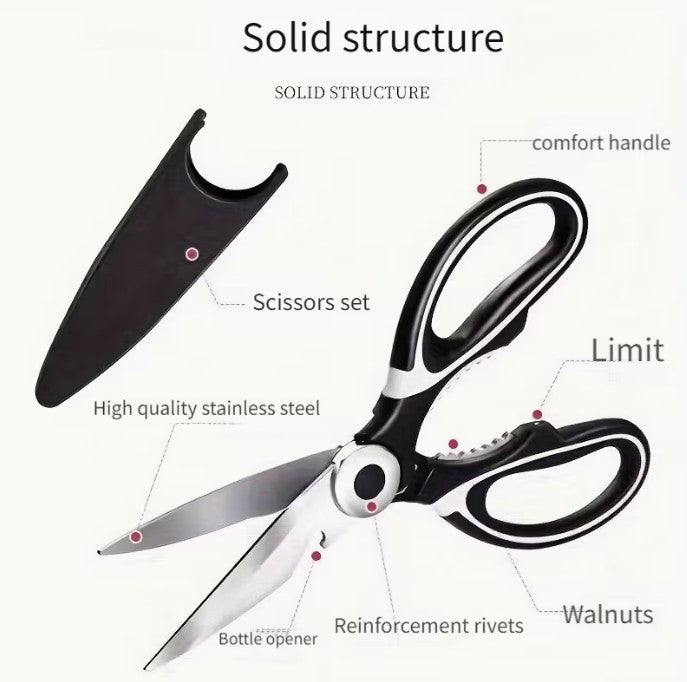 Stainless Steel Multi-Function Kitchen Shears Scissors (A-1-4)