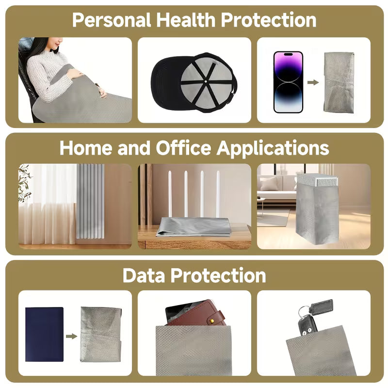 Large EMF Blocking Sheet / Protective Cloth - Stop Radiation / RFID Wifi EMI LF RF - 58" x 40"