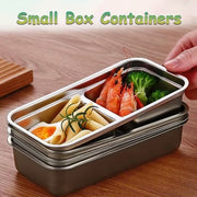 4pc Stainless Steel Divided Containers + Vented Lids - Snacks & Small Food Storage ( )