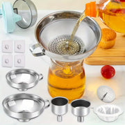 10-Piece Kit! STAINLESS STEEL Filter, Strain & Canning Set - Compact Design for Small Spaces